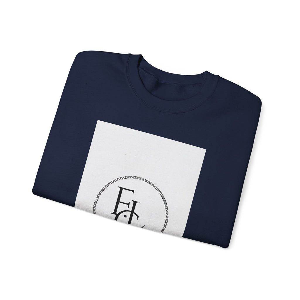 Crewneck Sweatshirt - First Loved Co. Logo with "1 John 4:19" Christian Apparel