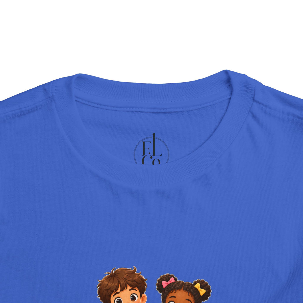 Toddler Tee — "Love One Another" Kids Christian Shirt (Hold Hands Rainbow Design)