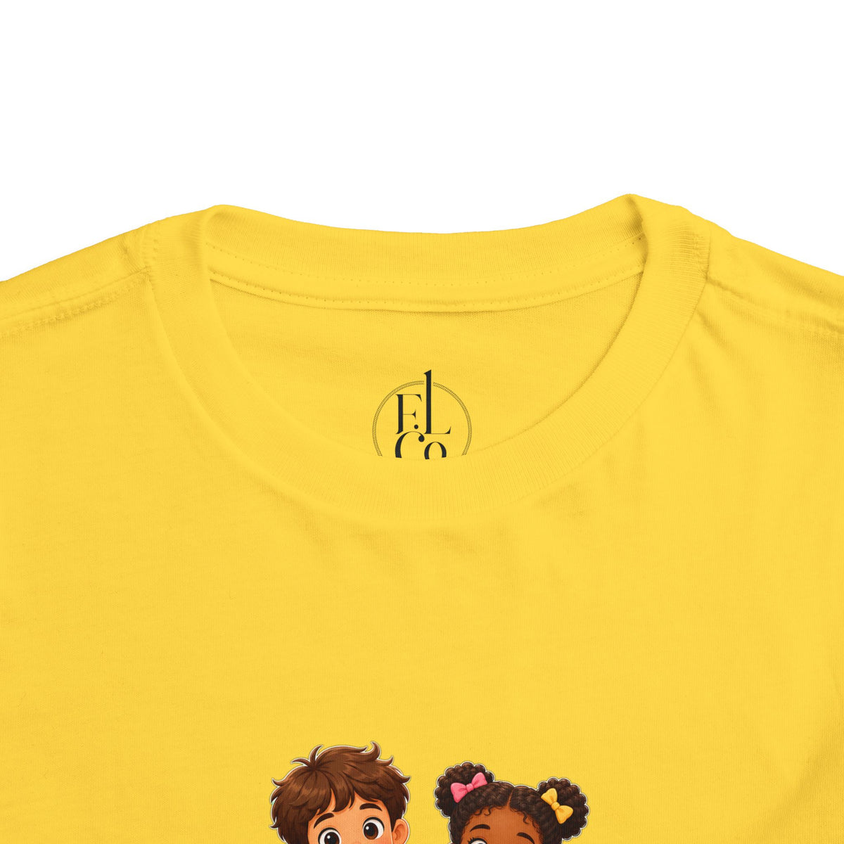Toddler Tee — "Love One Another" Kids Christian Shirt (Hold Hands Rainbow Design)