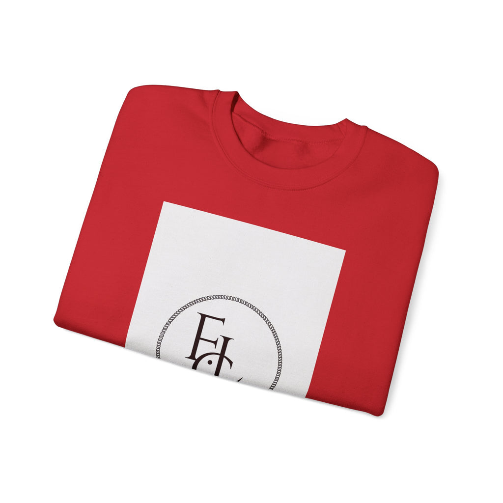 Crewneck Sweatshirt - First Loved Co. Logo with "1 John 4:19" Christian Apparel