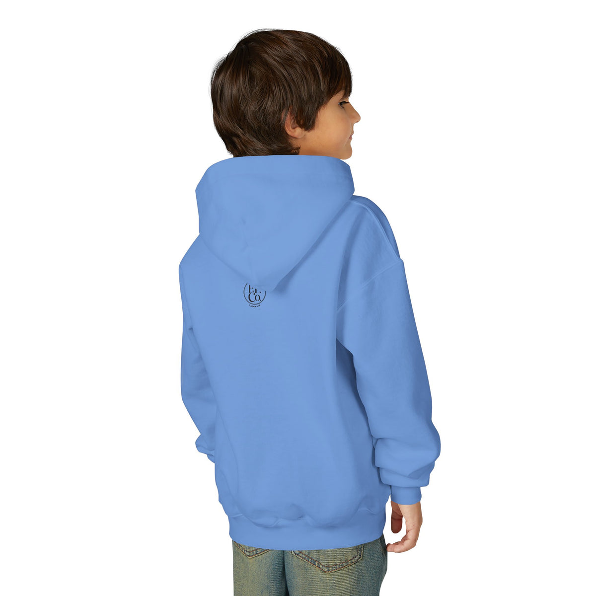 Youth Hoodie — "God Is Love" Heart Bible Verse (1 John 4:8)