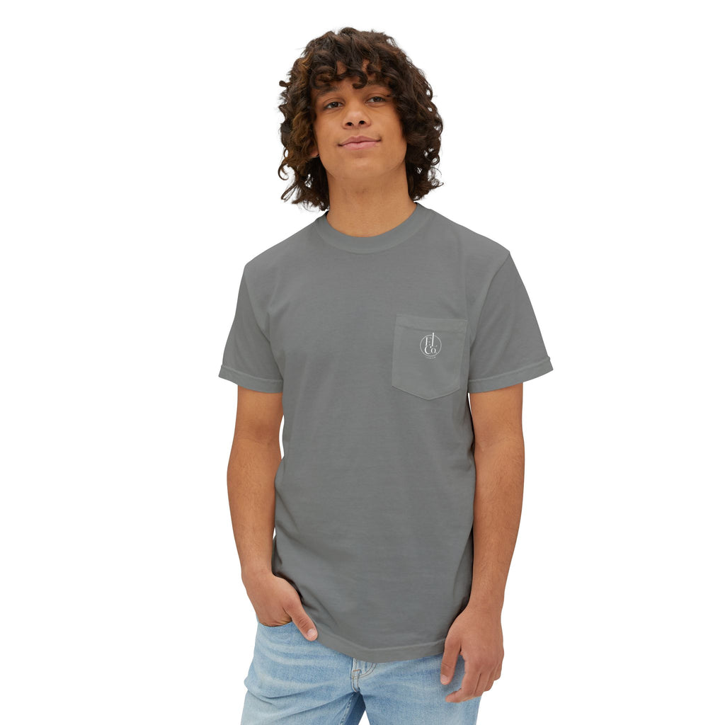 Pocket T-Shirt — 1 John 4:8 'God is Love' Inspirational Christian Tee