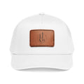 Leather Patch Baseball Cap — Classic Mid-Profile Hat with Rectangle Patch