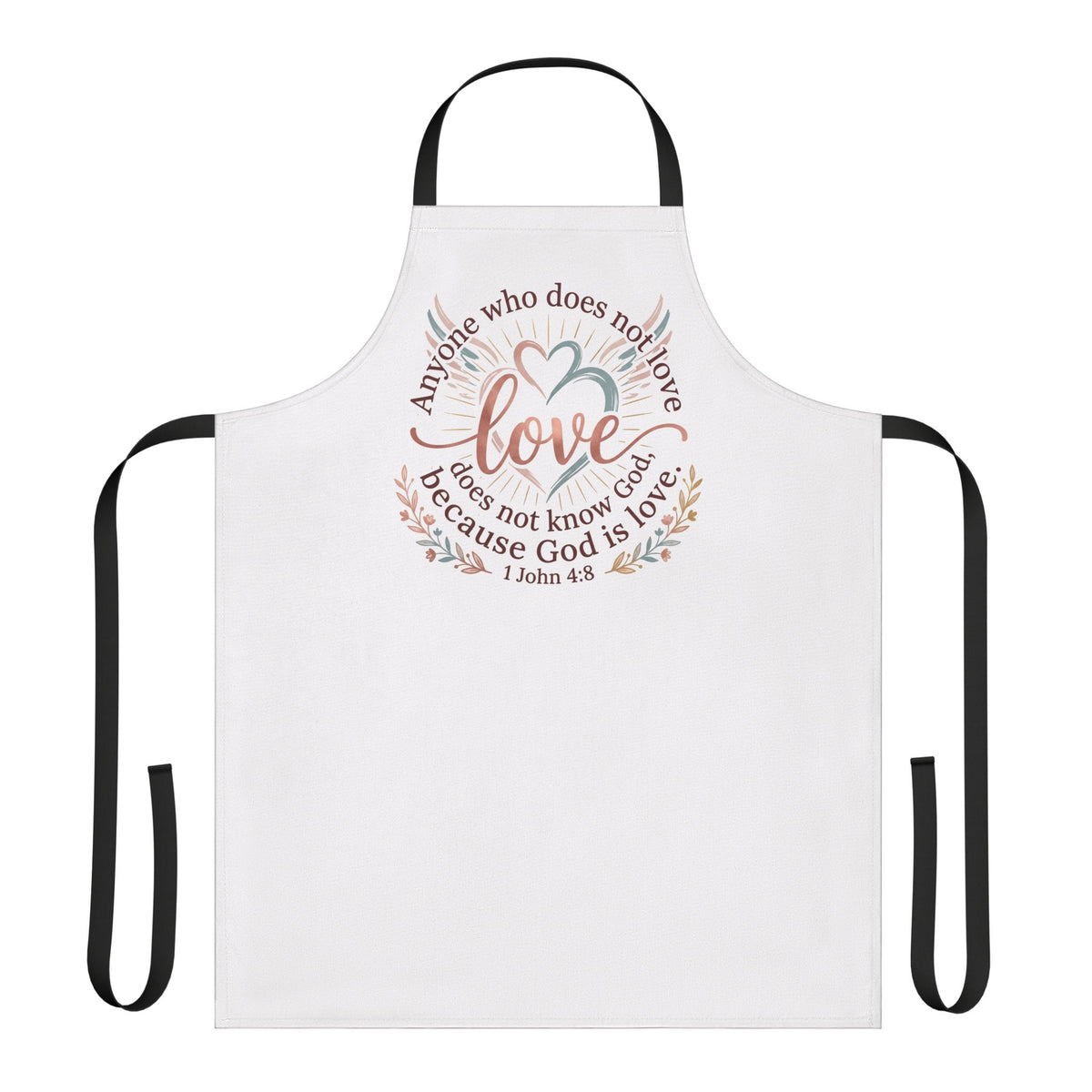 Biblical 'Beloved' Wreath Apron — Christian Scripture Cooking Apron (1 John 4:7)