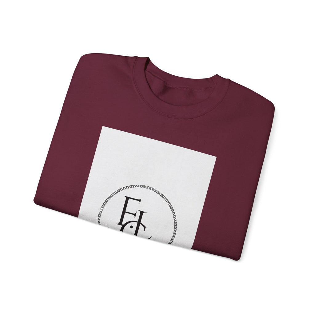 Crewneck Sweatshirt - First Loved Co. Logo with "1 John 4:19" Christian Apparel
