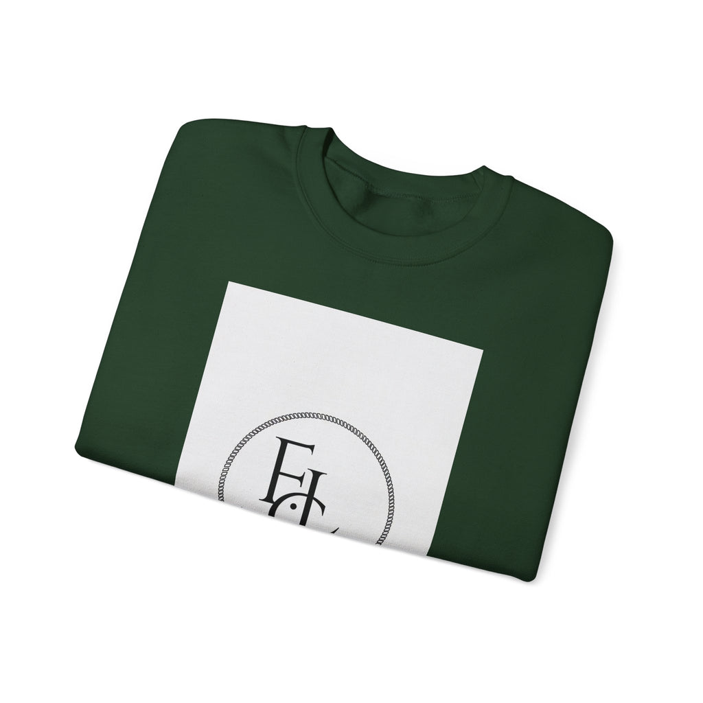Crewneck Sweatshirt - First Loved Co. Logo with "1 John 4:19" Christian Apparel
