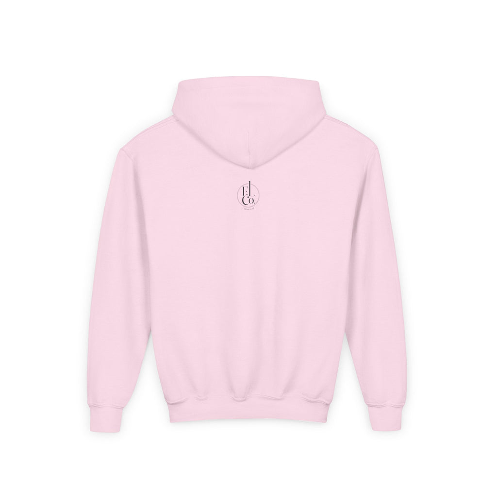 Youth Hoodie — "God Is Love" Heart Bible Verse (1 John 4:8)